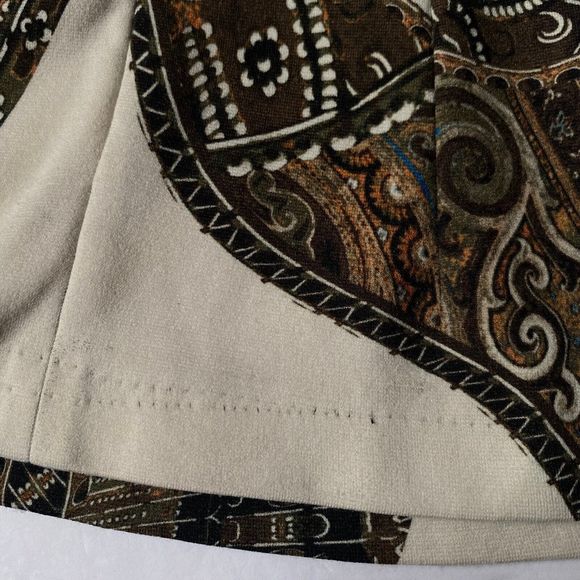 Etro Milano Paisley Peplum Top Womens Size 42 Multicolor Viscose Wool - Picture 15 of 16